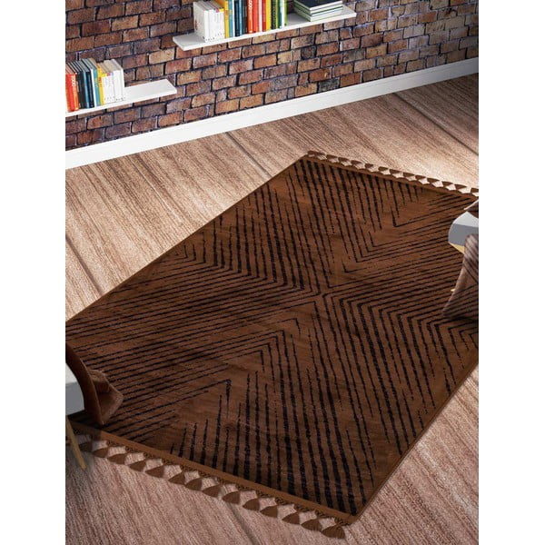 Hnědý pratelný koberec 180x120 cm - Vitaus-image-1