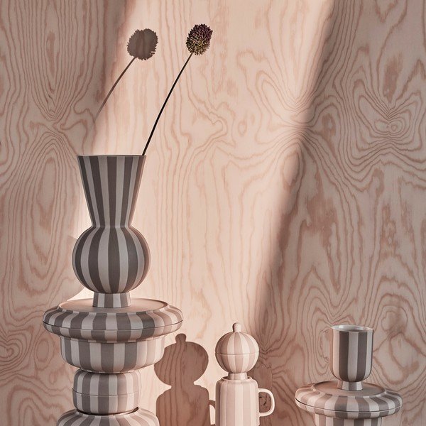 Béžová ručně vyrobená váza z kameniny (výška 28 cm) Toppu – OYOY Living Design-image-1