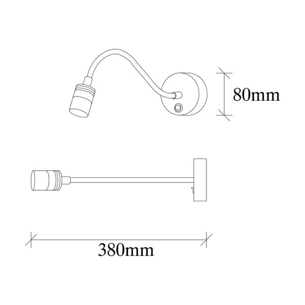 Černé LED nástěnné svítidlo Reading – Opviq lights-image-4