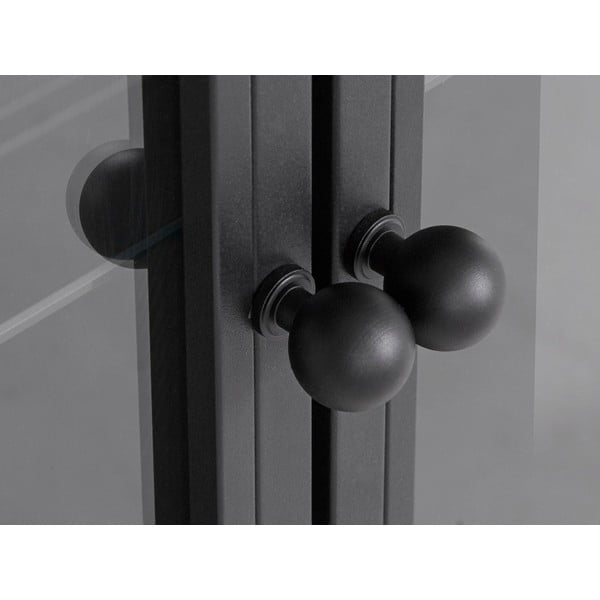 Černá dvoudveřová vitrína Støraa Alva, výška 140 cm-image-1