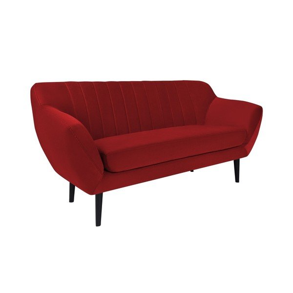 Červená sametová pohovka Mazzini Sofas Toscane, 158 cm-image-2