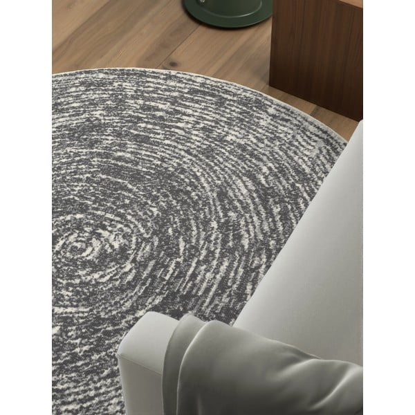 Šedo-krémový kulatý koberec ø 120 cm Gloria Cavallo – Hanse Home-image-2