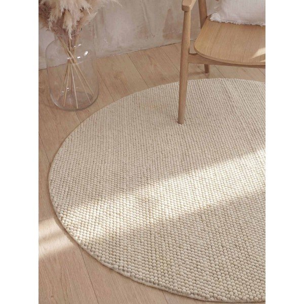 Krémový ručně tkaný vlněný kulatý koberec ø 200 cm Richmond Diana – Ted Baker-image-4