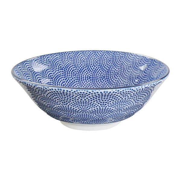 Modrá porcelánová mísa Tokyo Design Studio Dots, ⌀ 21 cm