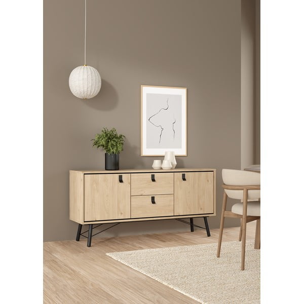 Komoda v dekoru dubu v přírodní barvě 150x72x40 cm Ry – Tvilum-image-1