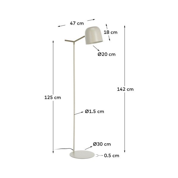 Béžová stojací lampa Kave Home Alish-image-4