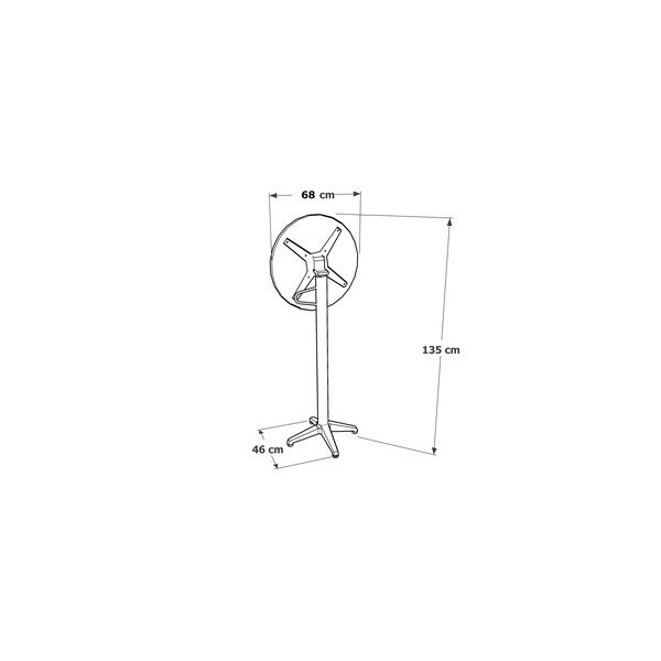 Hliníkový kulatý zahradní jídelní stůl ø 68 cm Spring – Ezeis-image-3