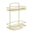 Ocelová koupelnová polička ve zlaté barvě Onda – Metaltex