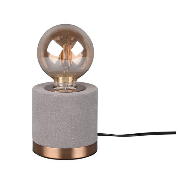 Šedá sametová stolní lampa (výška 11 cm) Judy – Reality