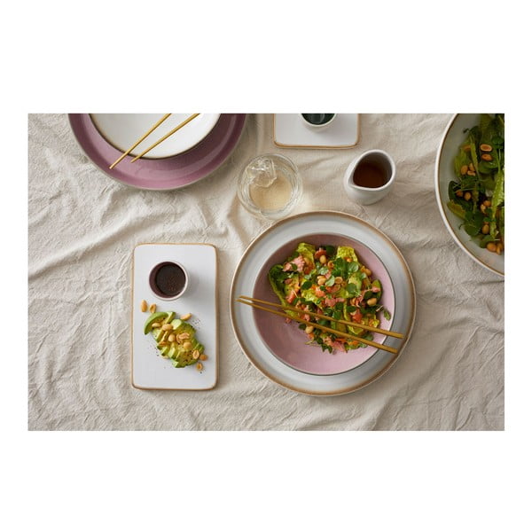 Růžová/šedá miska z kameniny 1 l Gastro Grey/Light Pink – Bitz-image-1