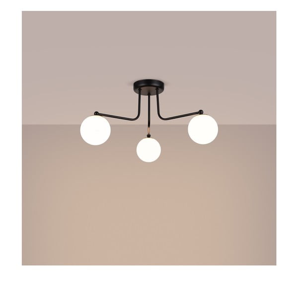 Černobílé stropní svítidlo Beam – Sollux-image-1