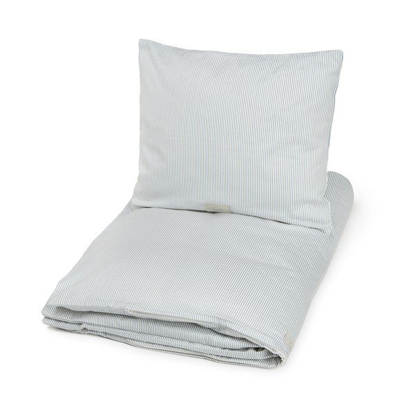 Světle modré dětské povlečení na jednolůžko z Bio bavlny 140x200 cm Classic Stripes Blue – Cam Cam Copenhagen