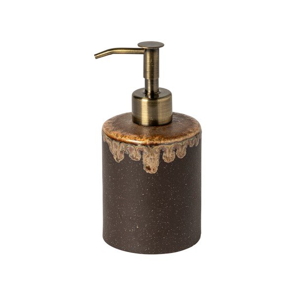 Hnědý kameninový dávkovač mýdla Poterie Bath – Casafina