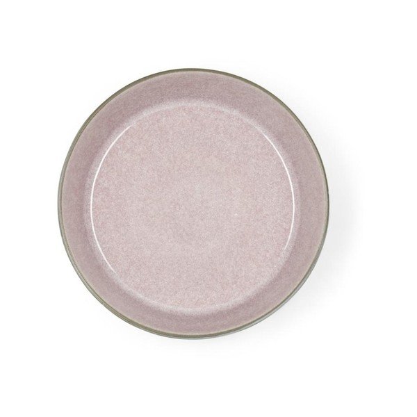 Šedá kameninová servírovací mísa s vnitřní glazurou v růžové barvě Bitz Mensa, průměr 18 cm-image-1