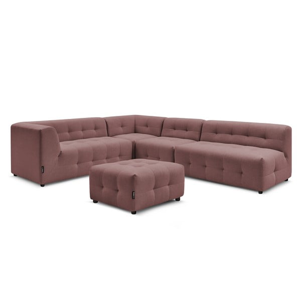 Tmavě růžová rohová pohovka (levý roh) Kleber - Bobochic Paris-image-3