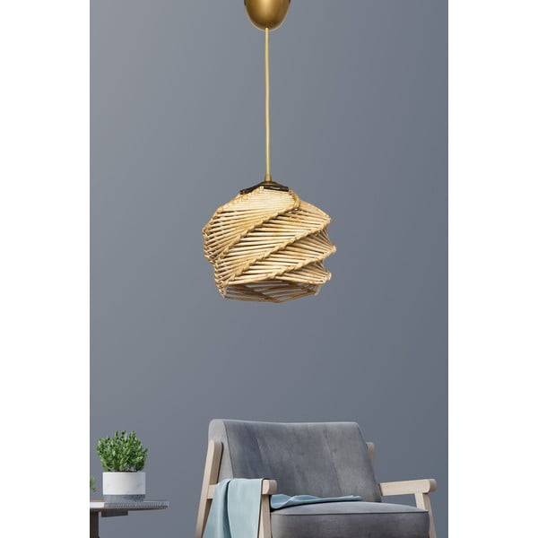 Světle hnědé závěsné svítidlo ø 20 cm – Opviq lights-image-4