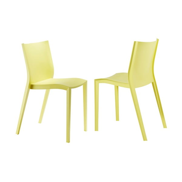 Sada 2 židlí Slick Slick, žlutá