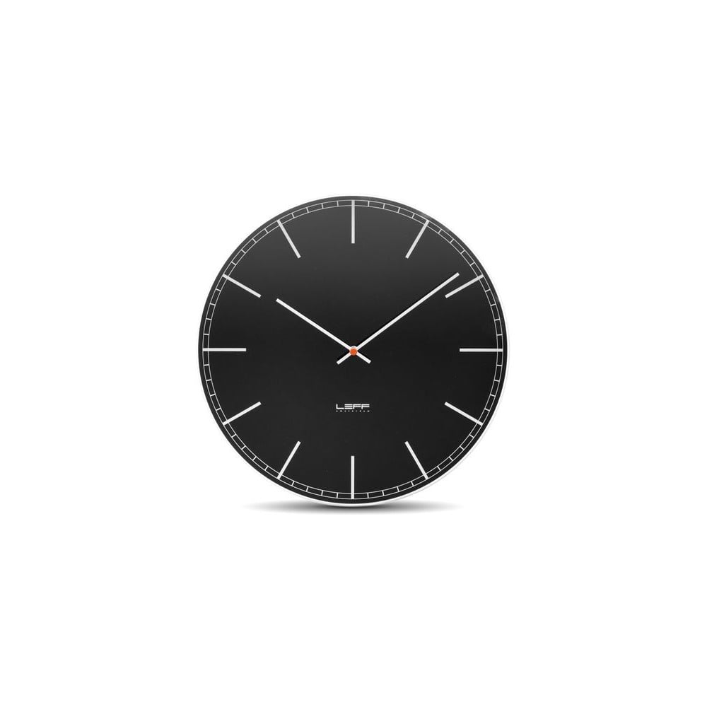 Skleněné nástěnné hodiny Black, 45 cm