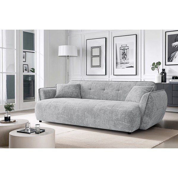 Světle šedá žinylková pohovka 250 cm Nelia Big – Ropez-image-1