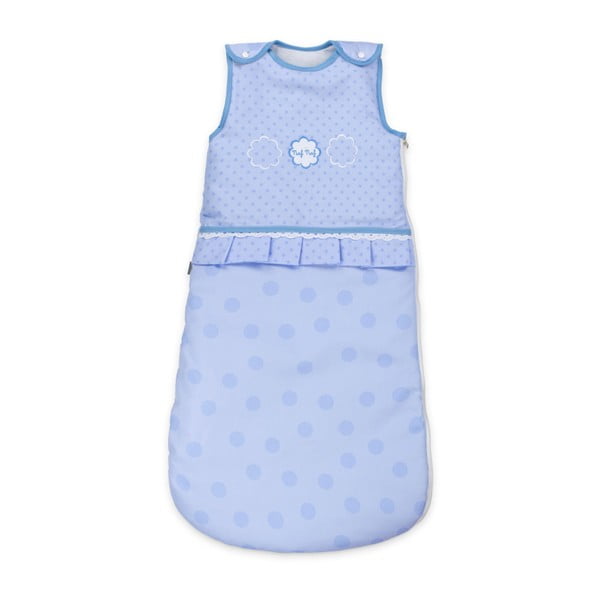 Dětský modrý spací pytel ze 100% bavlny Tanuki Tres Chic, délka 90 cm