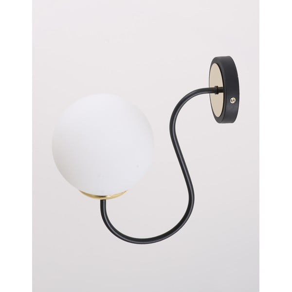 Černobílé nástěnné svítidlo ø 15 cm Oslo – Squid Lighting-image-1