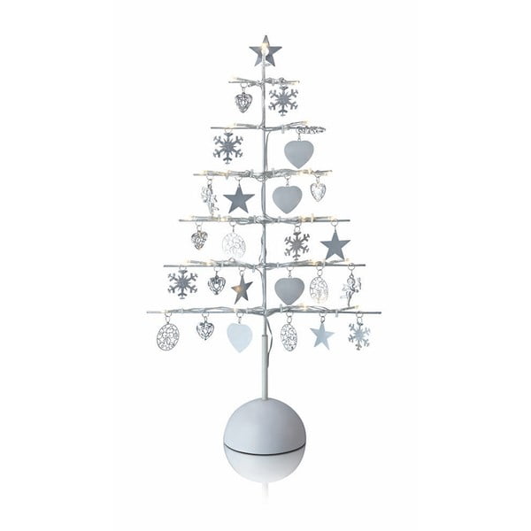 LED světelná dekorace ve stříbrné barvě Markslöjd Borken, výška 45 cm