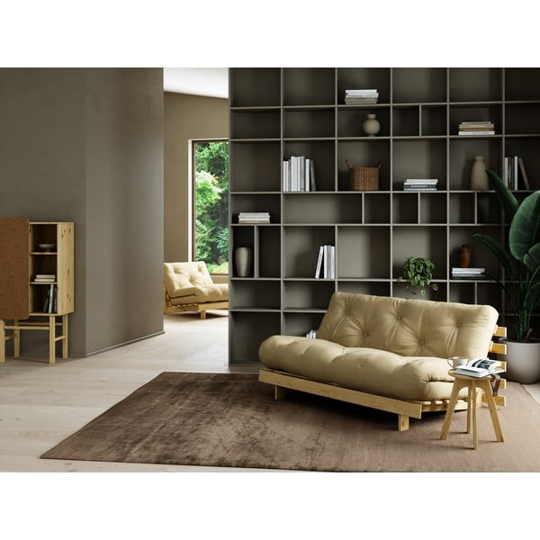 Béžová rozkládací pohovka 160 cm Roots - Karup Design-image-1