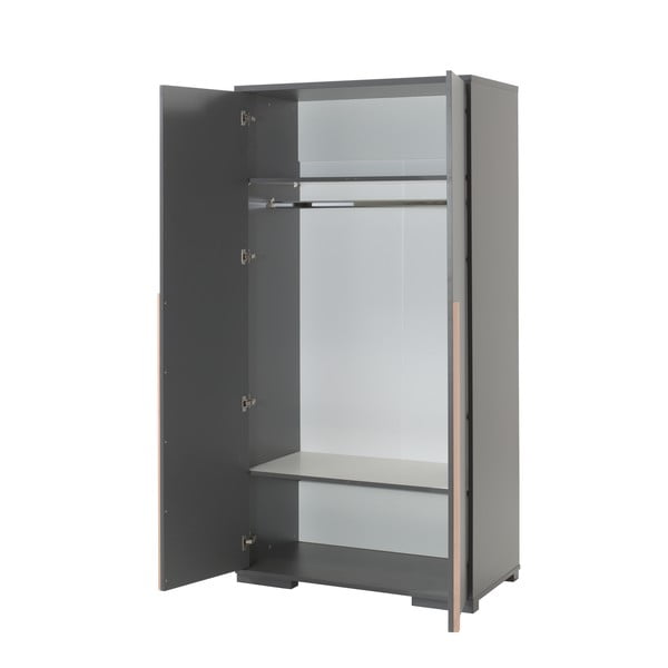 Tmavě šedá dětská šatní skříň 98x195 cm London – Vipack-image-2