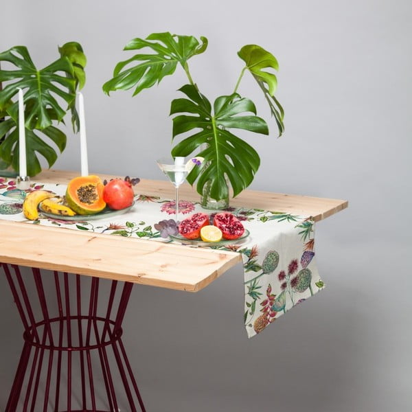 Sada 2 stolních běhounů s příměsí lnu Madre Selva Flores Salvajes-image-1