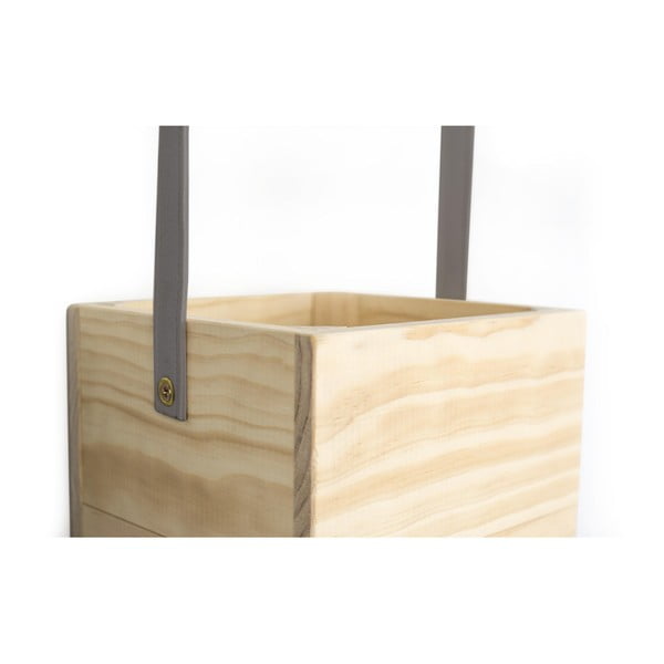 Šedý květináč z jedlového dřeva Surdic Colgante, 17 x 62 cm-image-3