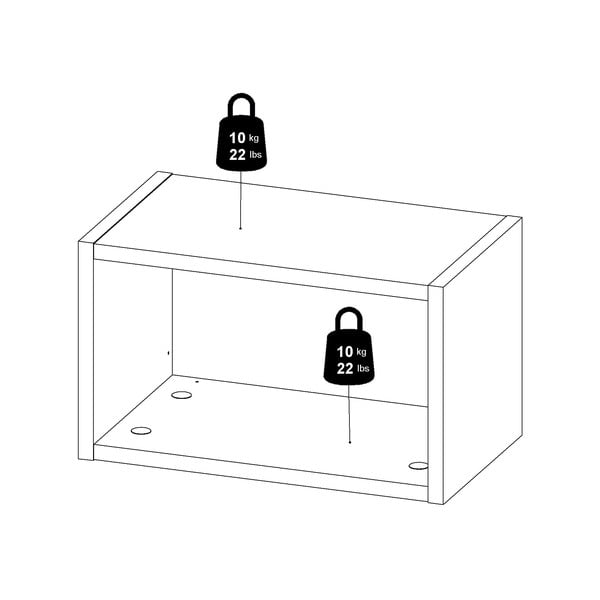 Patrová police v dekoru dubu v přírodní barvě 44 cm Roomers – Tvilum-image-3