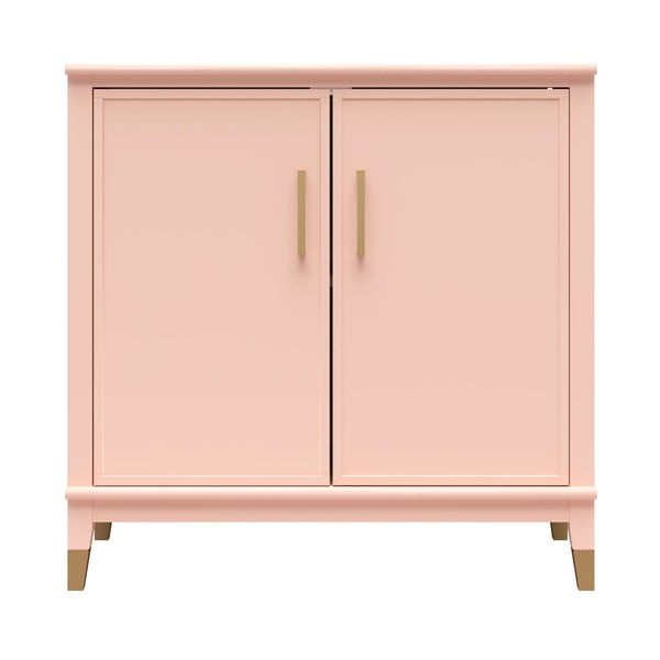 Růžová skříňka 86x85x41 cm Westerleigh – CosmoLiving by Cosmopolitan