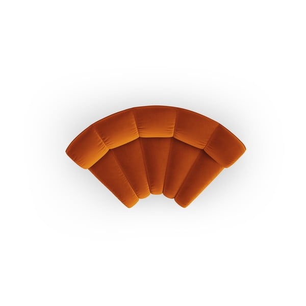 Sametový modul pohovky v cihlové barvě (variabilní roh) Lupine – Micadoni -image-2