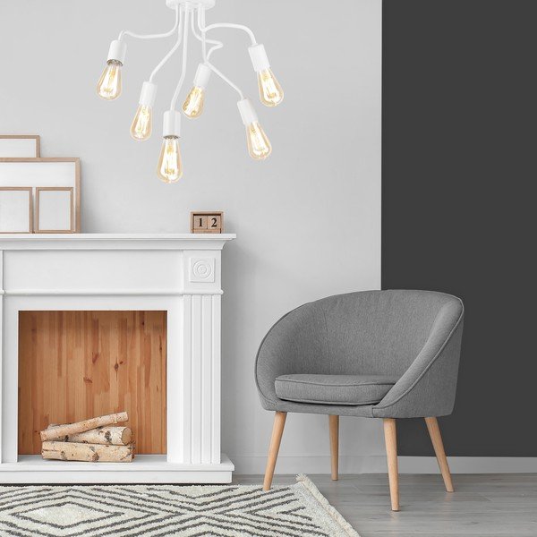 Bílé stropní svítidlo - LAMKUR-image-1