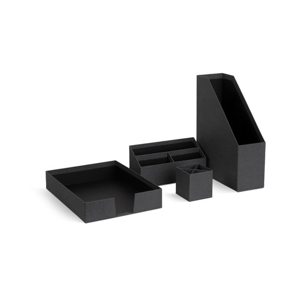 Kartonové organizéry v sadě 4 ks Hugo Canvas Paper Laminate – Bigso