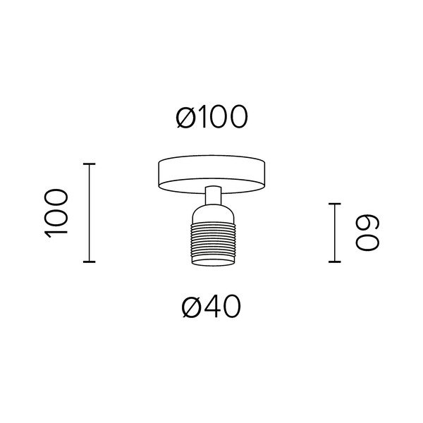 Černé stropní svítidlo se zlatou objímkou Sotto Luce Uno-image-4