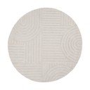 Slonovinový ručně tkaný vlněný kulatý koberec ø 160 cm Zen Garden – Flair Rugs