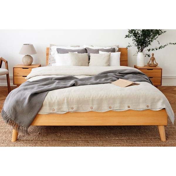 Dvoulůžková postel z bukového dřeva 140x200 cm Greg 1 - The Beds-image-3