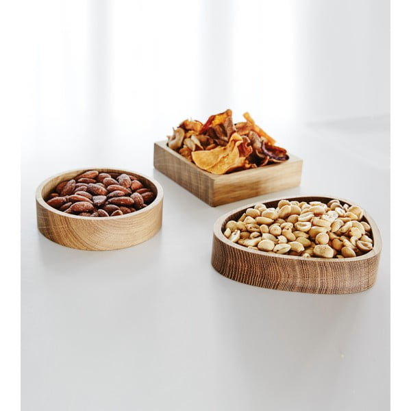 Dekorativní dřevěný úložný box v přírodní barvě ø 11x3 cm Circle S – LIND DNA-image-3