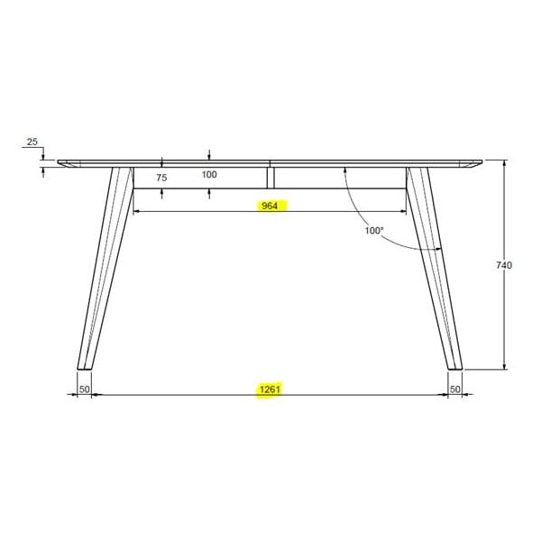 Rozkládací jídelní stůl v dubovém dekoru Unique Furniture Rho, 150 x 90 cm-image-2