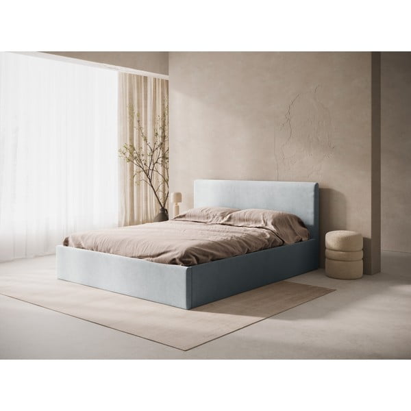 Světle šedé čalouněné čelo postele 210,5x100 cm Remo – Micadoni -image-1