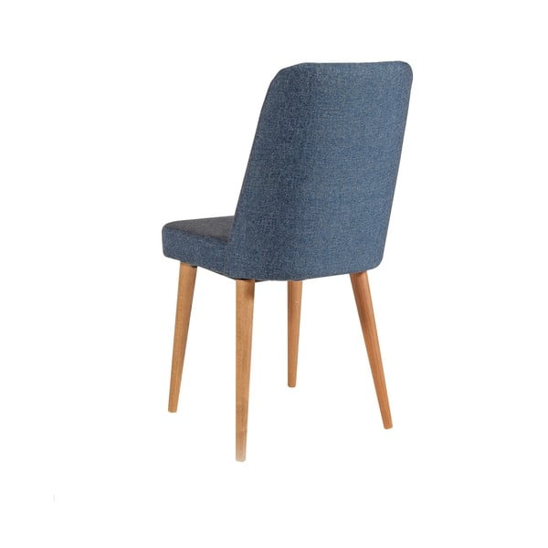 Modrá sametová jídelní židle Stormi Sandalye – Kalune Design-image-1