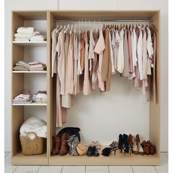 Bílá zavěsitelná polička do šatní skříně na oblečení Compactor Under Shelf Basket Rail-image-4