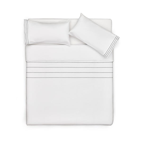 Bílé prodloužené povlečení na dvoulůžko z bavlněného perkálu 240x260 cm Cintia – Kave Home