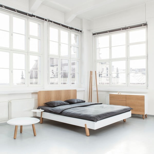 Postel Jitona Mamma s dřevěným čelem, 180 x 200 cm-image-1