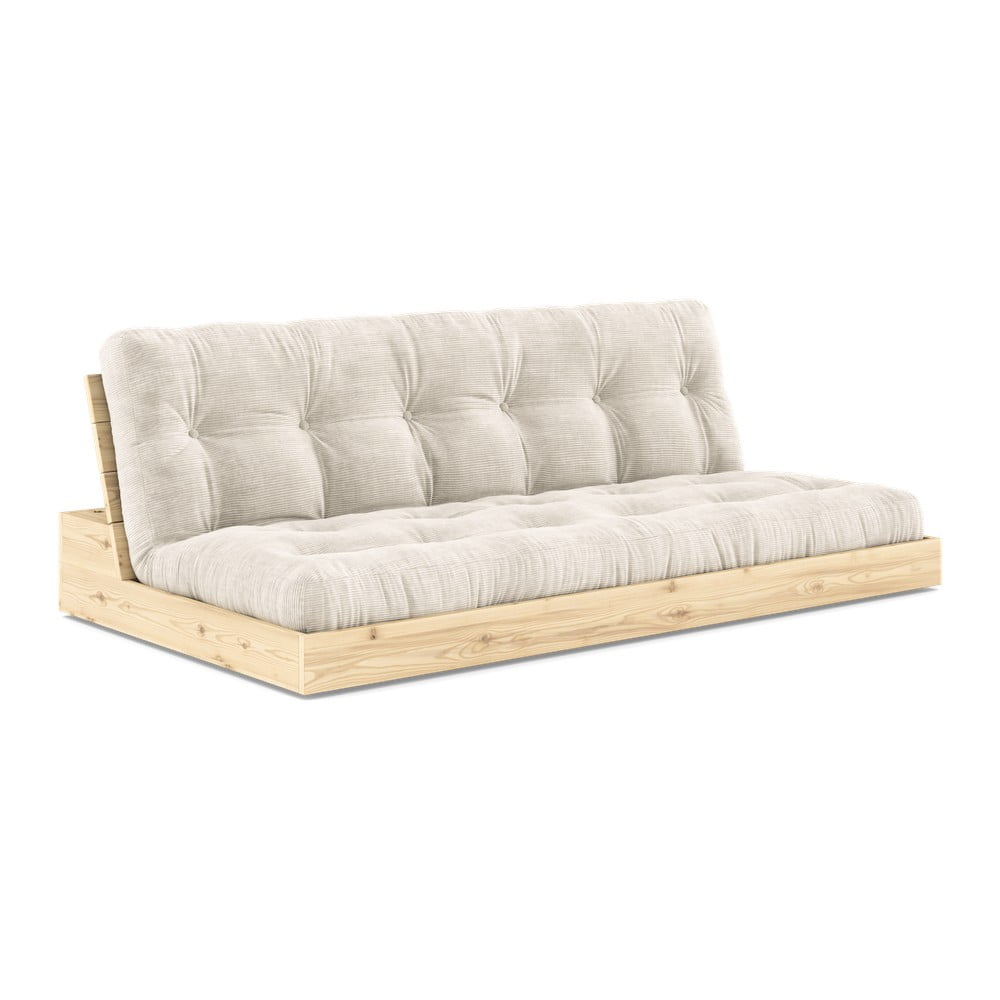 Bílá manšestrová rozkládací pohovka 196 cm Base – Karup Design