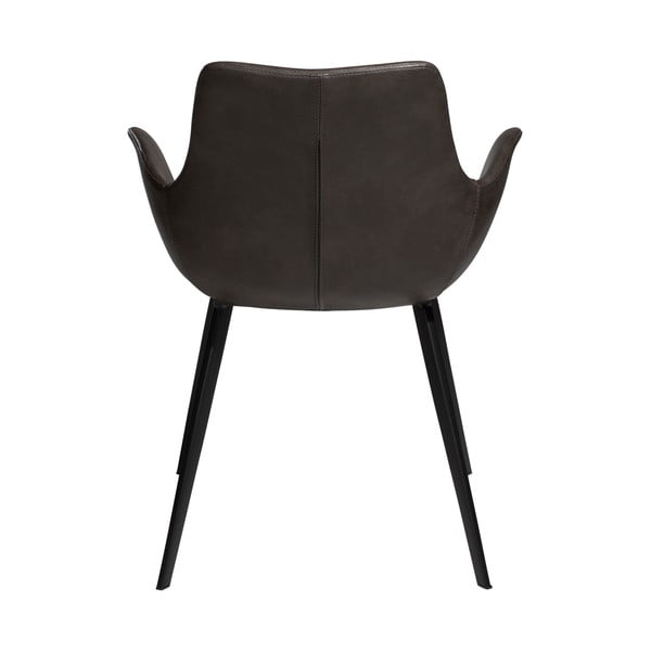 Tmavě šedé čalouněné jídelní křeslo s područkami Hype – DAN-FORM Denmark-image-3