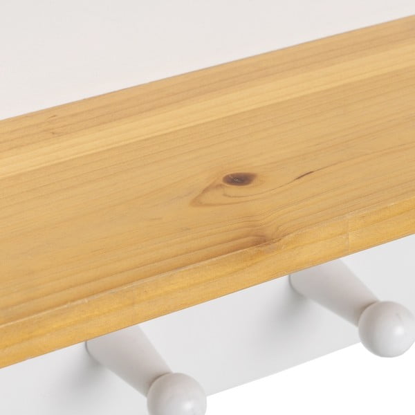 Bílý nástěnný věšák s poličkou – Casa Selección-image-4