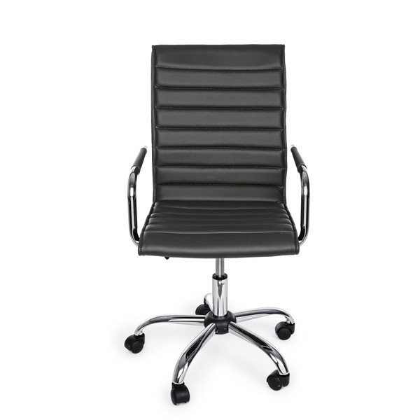 Tmavě šedá kancelářská židle z imitace kůže Perth – Yes Everyday-image-2