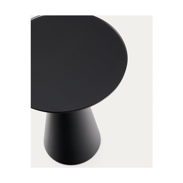 Kulatý odkládací stolek se skleněnou deskou ø 35 cm Wilshire – Kave Home-image-3